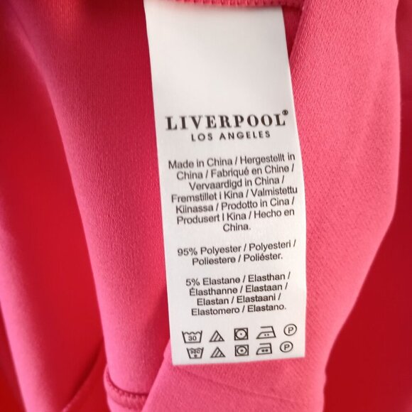 Liverpool LA Tulip Sleeve Sheath Dress Pink Punch Size 10 NWT $119 - Picture 4 of 10